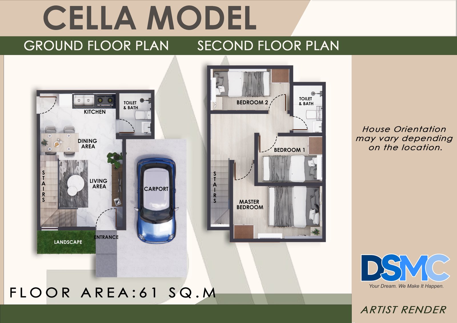 Ground Floor & Second Floor Plan